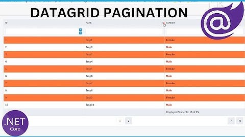 Blazor DataGrid Example | Radzen.Blazor | DataGrid Paging