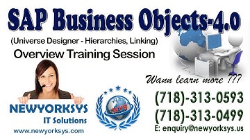 SAP BO 4.0 Online Training Tutorial | Universe Designer | Newyorksys.com
