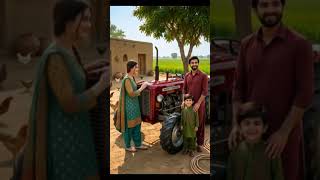 Village Life family Wash Their Old Tractor and Visit the Fields 🚜🌾 #shorts #trending #youtubeshorts