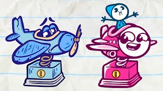 Pencilmate Flimsy Flight! | Animated Cartoons Characters | Animated Short Films | Pencilmation