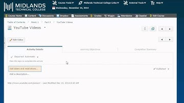 D2L Brightspace v10.4 Create New Content Topic from a Quicklink