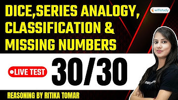 9:15 PM - Series, Analogy, Missing Number & Classification | Reasoning by Ritika Tomar | Live Test