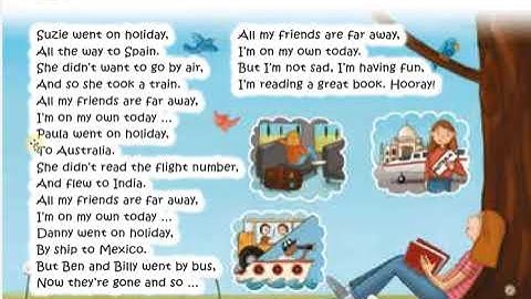 Song "All my friends are far away" with cursor.Quick minds 4. Pupil