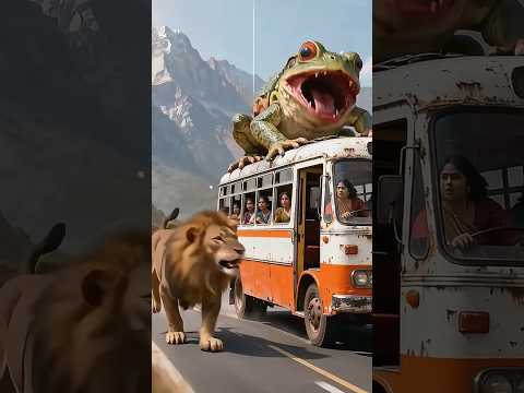 الاسد ينقذ الناس من شر الضفدع الشرير