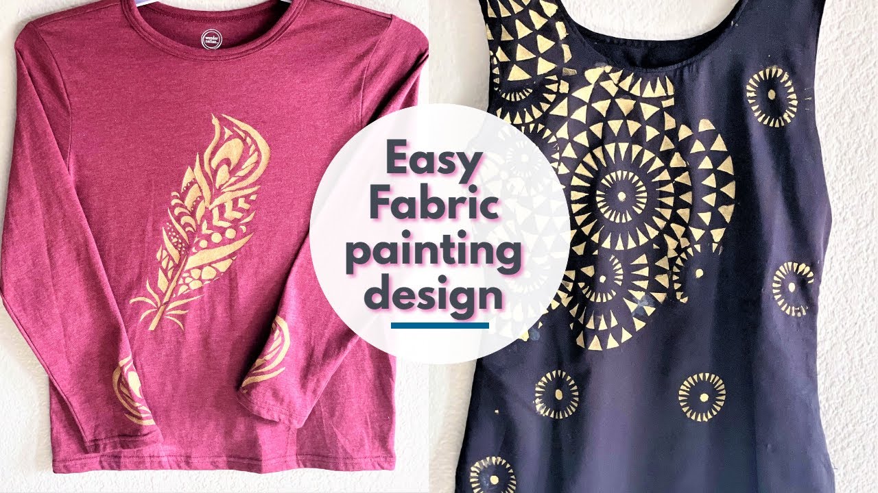 how to do stencil painting on fabric | 