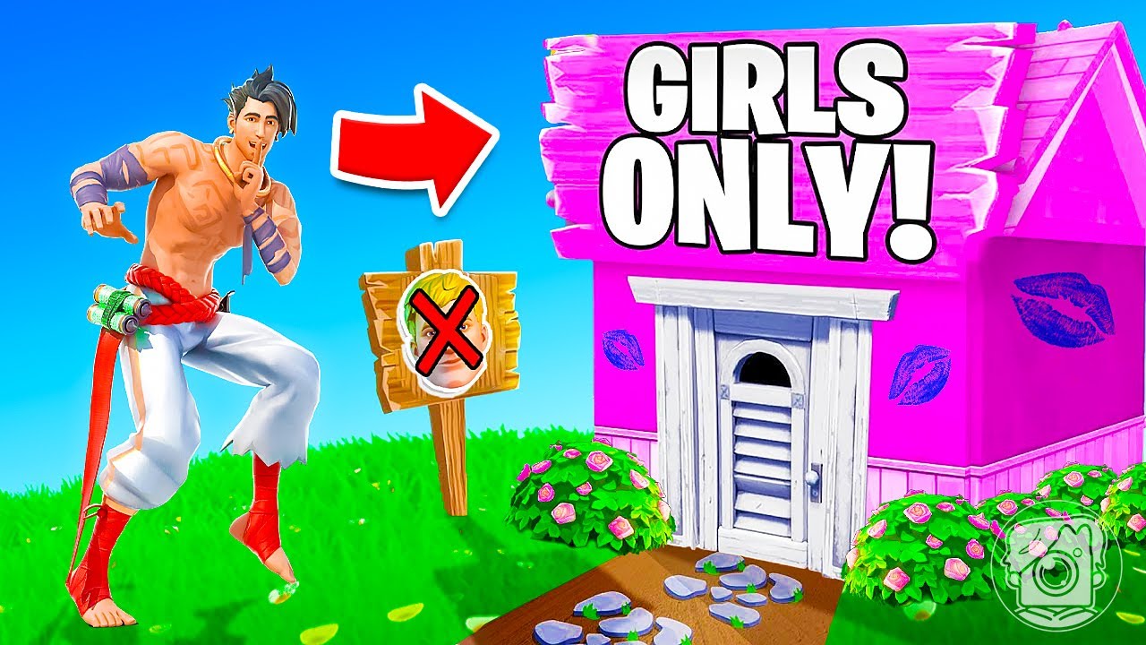 Sneaking into a GIRLS ONLY Tournament?! (Fortnite Hide & Seek)