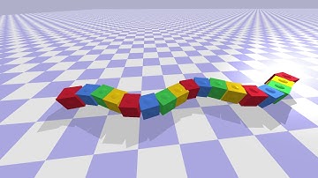 snake locomotion in PyBullet
