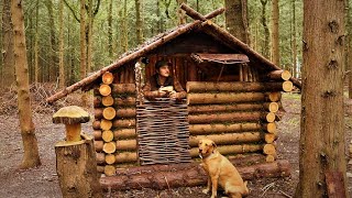Self-Build Woodland Log Cabin for Off-Grid Living | Bushcraft | Survival | Wilderness | Anker Power