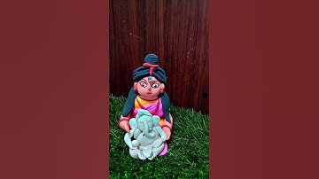 Jai Maa Durga idol making with super clay #diy #youtube #shorts #clay #durgamaa #clayart #claycrafts