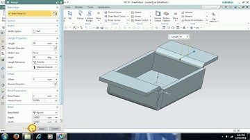 UG NX - SHEET METAL - CONVERTING PART INTO SHEET METAL