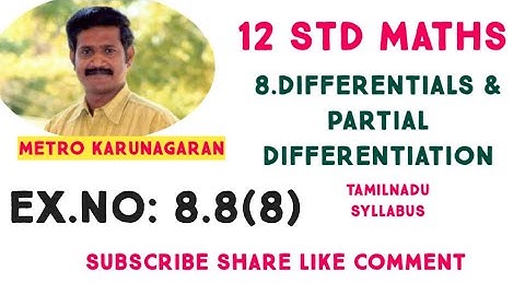 12th Std Maths Ex.8.8(8) The change in the surface area S = 6x² of a cube when the edge length varie