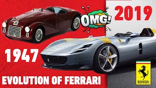 Evolution of Ferrari (1947-2019)