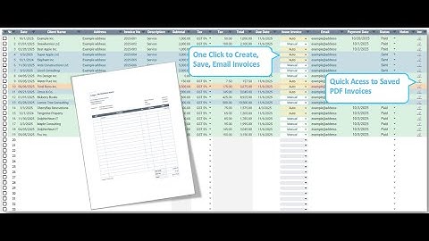 Sales Invoice Template, One Click to Create, Save, and Email Invoices, Google Sheets