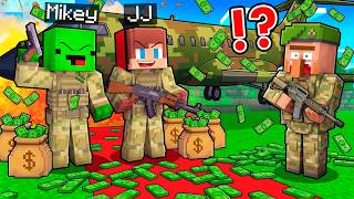 JJ and Mikey Became RICH MILITARY in Minecraft ! - Maizen