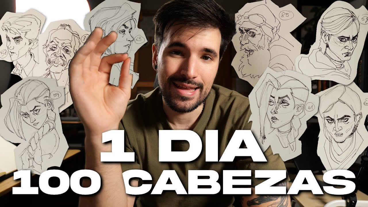 ¿DIBUJAR MEJOR EN 1 DÍA? Dibujé 100 cabezas en 24 horas