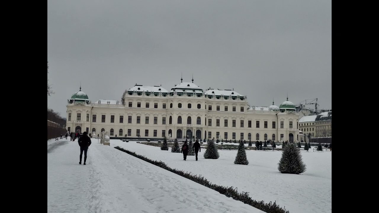 Вена.Прогулка по заснеженному Бельведеру ❄️🏛️