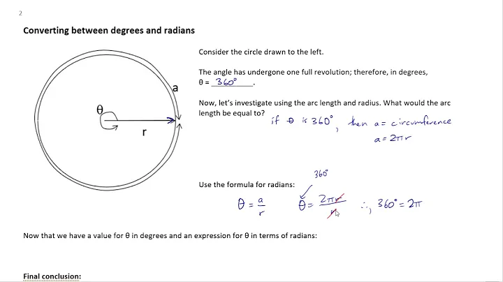 MHF 4U Section 6.1 Radian Measure