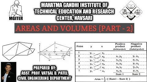 AREAS AND VOLUMES [PART-2] ~ GTU : Surveying (3140601) @M.G.I.T.E.R, NAVSARI