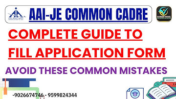 COMPLETE GUIDE ON HOW TO FILL APPLICATION FORM | AAI JE COMMON CADRE |  AVOID THESE MISTAKES