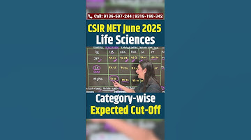 CSIR NET June 2025 Life Sciences | Category-Wise Expected Cut-Off Analysis | JRF & Assistant Prof