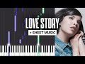 Love Story - Indila - Piano Tutorial - Sheet Music & MIDI