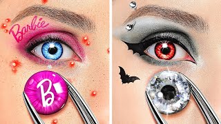 NERD BARBIE vs VAMPIRE POPULER 🦇 Nerd Barbie Extreme Makeover dan Beauty Hacks Keren oleh 123 GO!