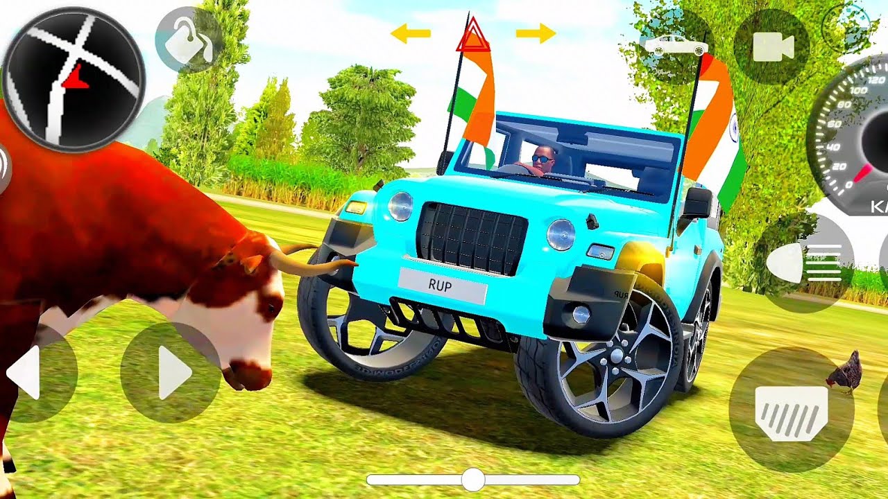 Modified Mahindra Thar😈Games:Indian Blue Thar (Gadi Wala Games) Car Game Android Game 
