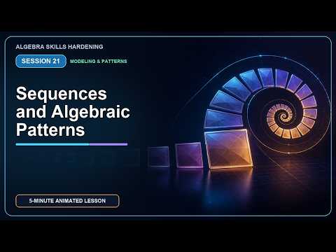 Arithmetic and Geometric Sequences | Algebra Lesson 21