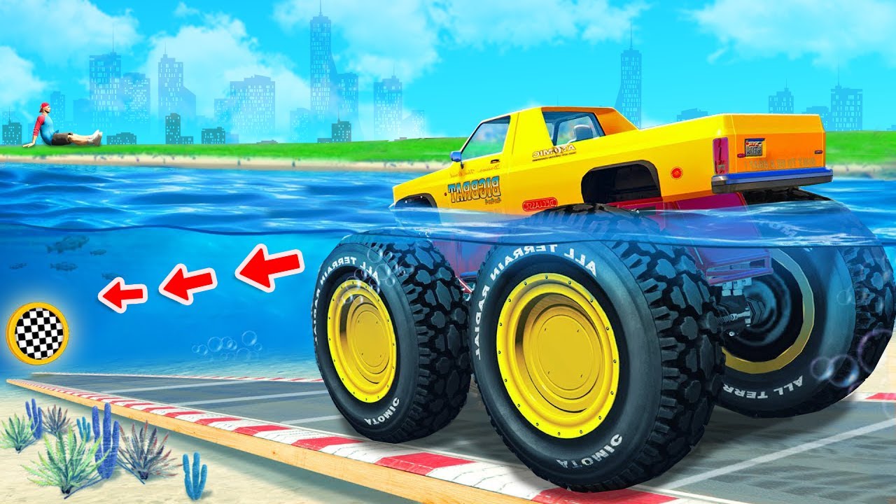 MONSTER TRUCK fährt durch TIEFERES WASSER in GTA 5!