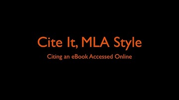 Citing an eBook MLA 8