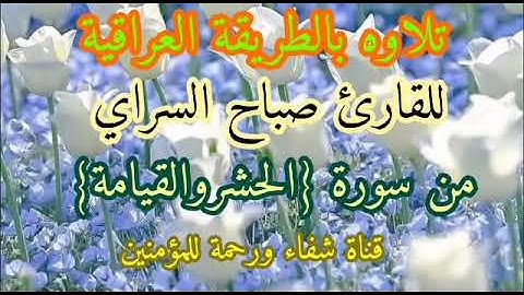 القارئ صباح السراي