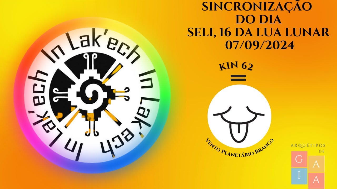 Sincronização Seli, NS1.37.02.16 (DG: 07/09/24)⁉️Kin do dia: 62 - Vento Planetário Branco