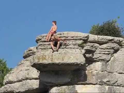 17 meter Jump From A Rock France - L'Ardeche