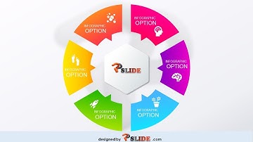 Hexagon 6 Staged Circle Presentation Design