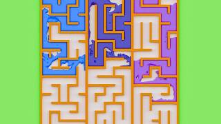 Rainbow Fluid Maze Marathon 🌈 #satisfying #simulation #colors