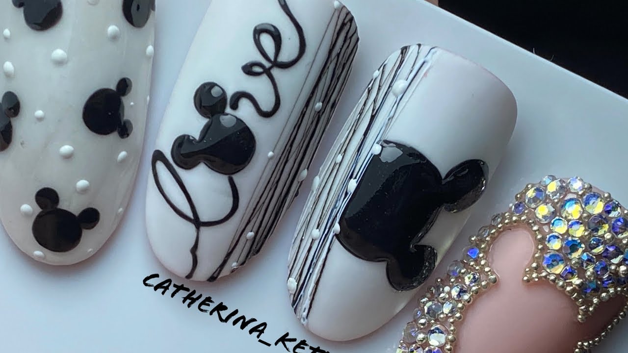 Disney Nail Art|Disney Mickey Mouse Nail Art|Nail Art Cartoon|Minnie Mouse Nail Art