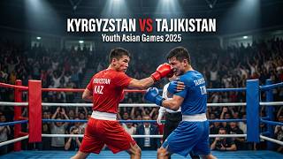 Kyrgyzstan 🇰🇬 vs Tajikistan 🇹🇯 | Youth Asian Games 2025 Boxing , Unexpected Injury Twist!