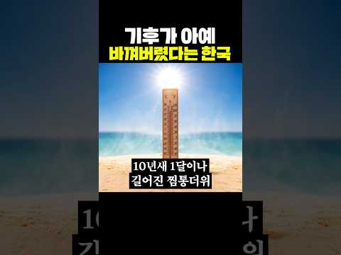 기후가 아예 바뀌어버렸다는 <strong>한국</strong>