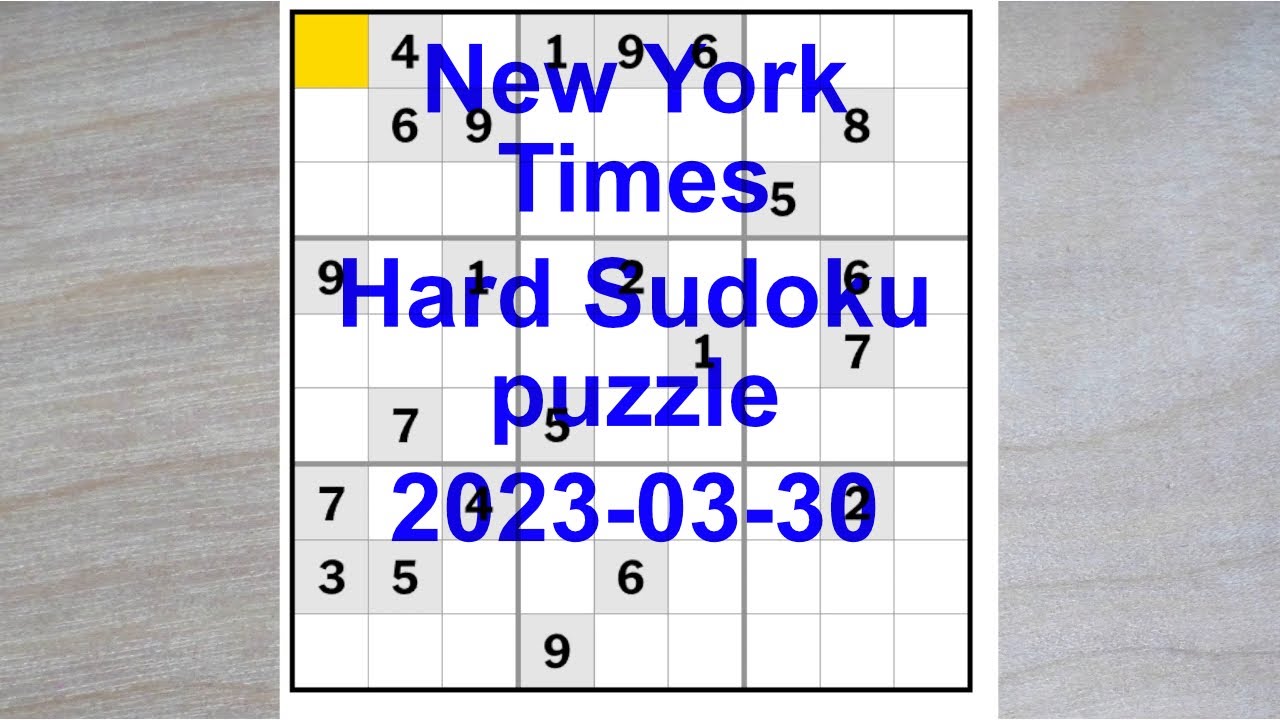 Today's New York Times hard sudoku disappoints. You can speed solve it