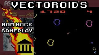 Vectoroids • Gameplay (Asteroids 2600 ROM Hack)