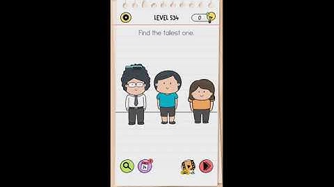 brain test all star level 534 find the tallest one - brain test all star level 534