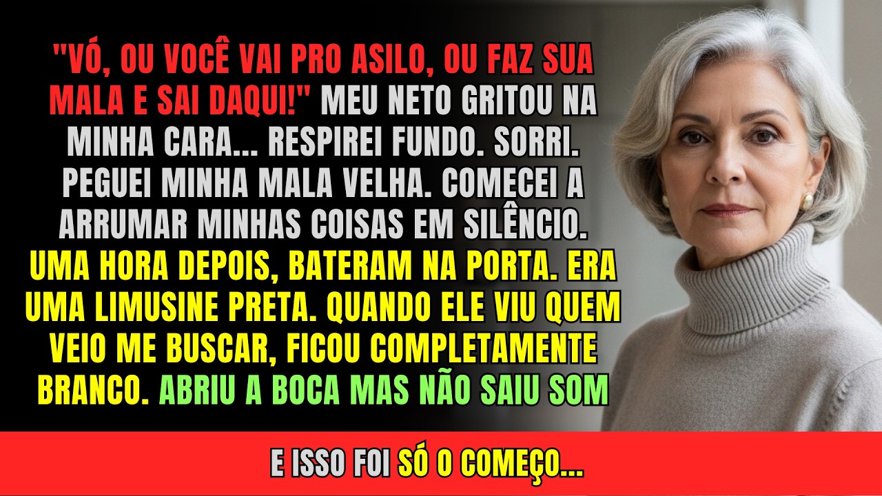 Meu Neto Mandou Eu Ir Pro Asilo — Uma Hora Depois, A Limusine Chegou…