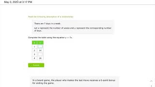 Creating a table from an equation IXL BB.6