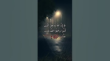 إن الله يدخل الذين آمنوا وعملوا الصالحات جنات تجري من تحتها الأنهار | الآية 14 من سورة الحج