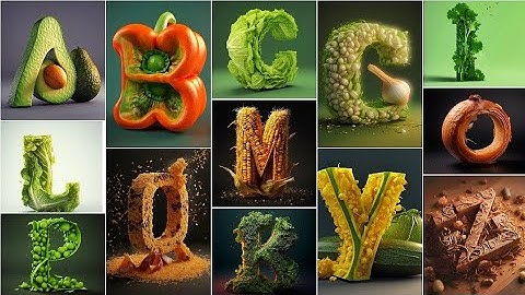 36days of type - Veggies. A to Z Animated Alphabet.