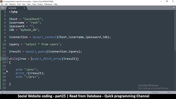 Social Website from scratch - Part 25 - Reading from a database | OOP PHP with MYSQL Database
