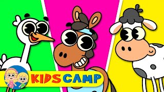 animals farm learn sounds and parts of body learn animals best songs for kids