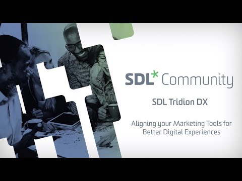 SDL Tridion DX - Aligning Marketing Tools for Better DX