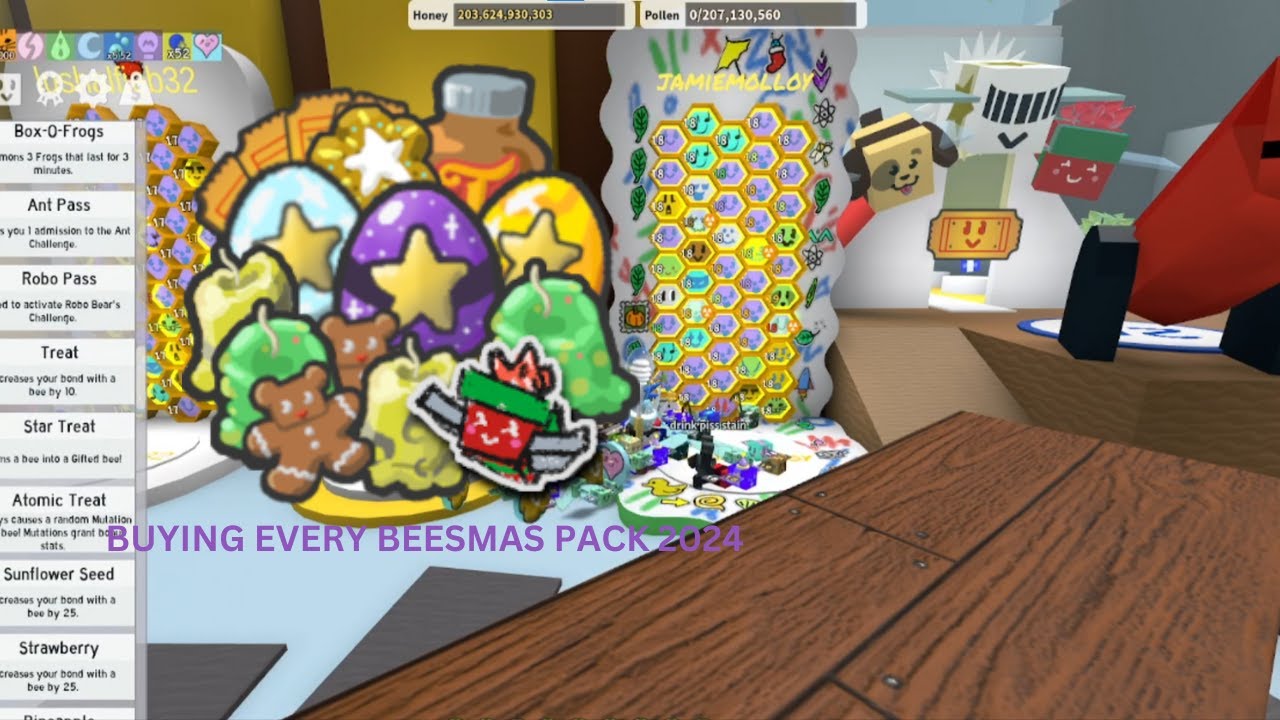 BUYING EVERY SINGLE BEESMAS ROBUX PACK! BEE SWARM SIMULATOR - YouTube