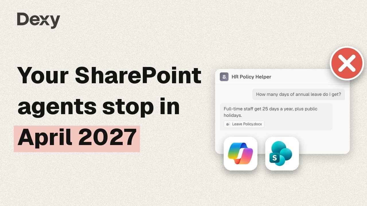 SharePoint agents are changing: what to do before April 2027 - YouTube